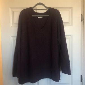 Plum colored V-neck sweater.  Size 3X